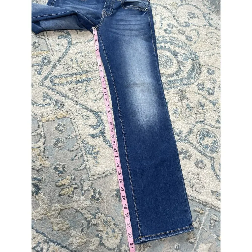 True Religion Geno Relaxed Slim Jeans Mens 32 Medium Wash Stretch Straight